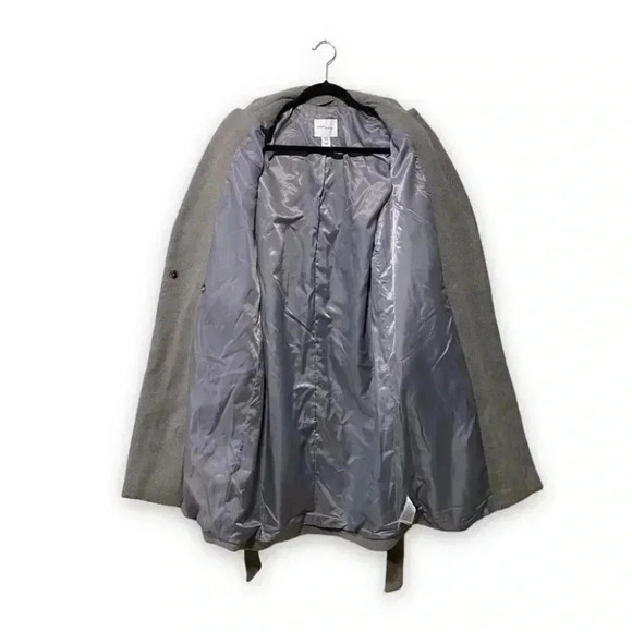 Daily Ritual Wool Blend Grey Belted Winter Fall Coat Size 6 - Picture 8 of 12